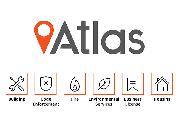 Atlas Logo with Department Icons